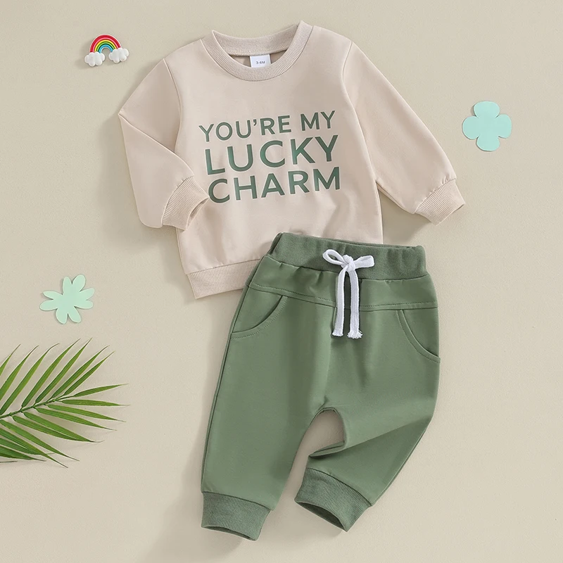 Toddler Baby Boy Outfit Long Sleeve Pullover Sweatshirt Letter Print Elastic Waist Pant 2pcs Newborn Infant Clothes
Toddler Baby Boy Outfit Long Sleeve Pullover Sweatshirt Letter Print Elastic Waist Pant 2pcs Newborn Infant Clothes