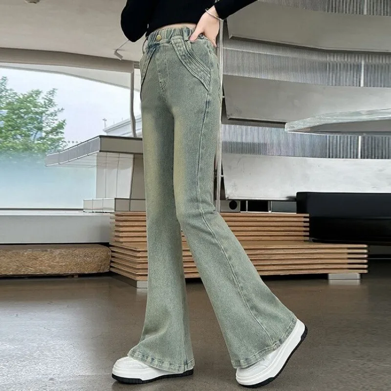 【Новинка 2025 года】Винтажные джинсы с высокой талией в стиле ретро для девочек, весенне-осенние детские расклешенные брюки в стиле ретро, эластичные школьные длинные джинсы для подростков
【Новинка 2025 года】Винтажные джинсы с высокой талией в стиле ретро для девочек, весенне-осенние детские расклешенные брюки в стиле ретро, эластичные школьные длинные джинсы для подростков