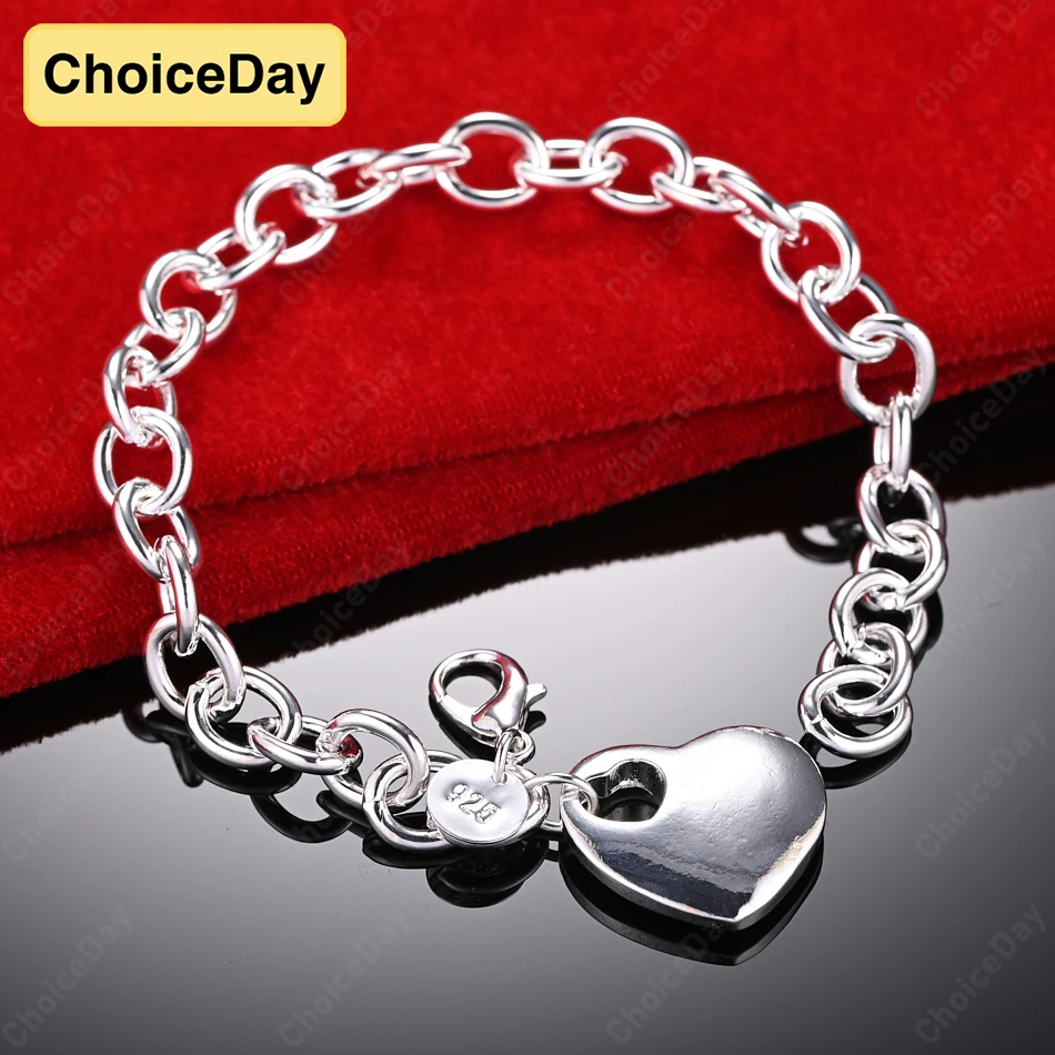 ChoiceDay 8 Inch 925 Sterling Silver 20cm Delicate Heart Bracelet Women Girlfriend Accessories Jewelry Party Wedding
ChoiceDay 8 Inch 925 Sterling Silver 20cm Delicate Heart Bracelet Women Girlfriend Accessories Jewelry Party Wedding