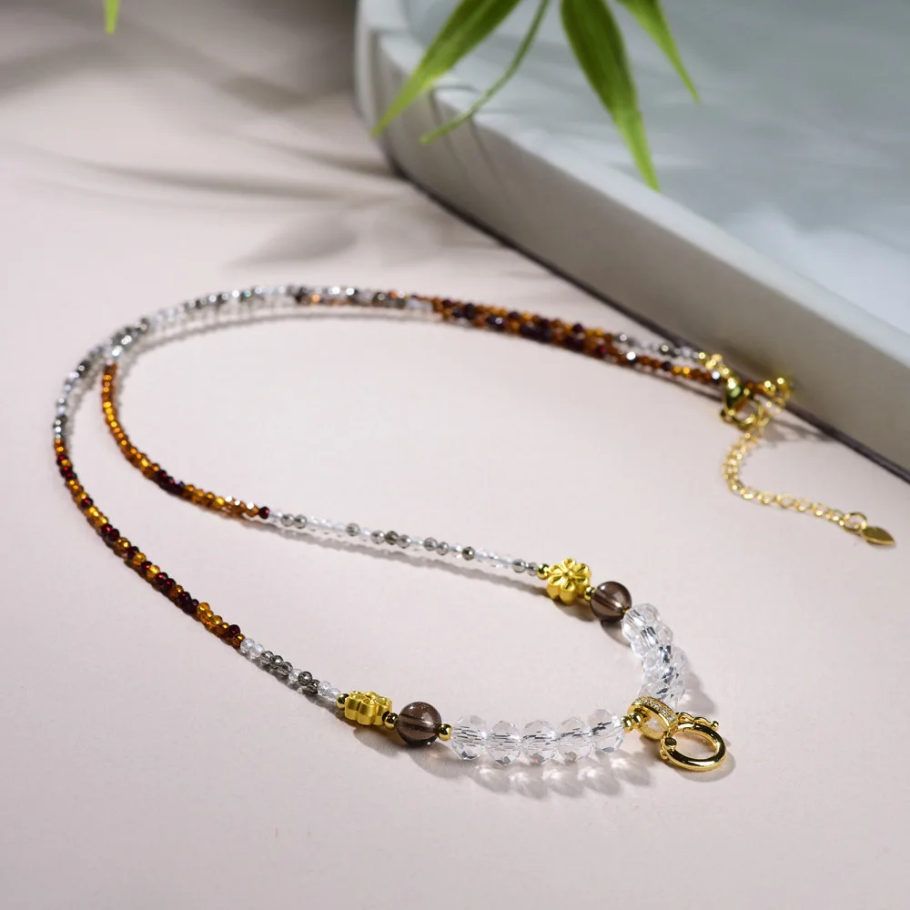 Thai style Thangka Crystal Wenwan Clavicle Chain Ethnic Style Neck Hanging Beaded Chain Necklace Pendant Rope for Women Gifts
Thai style Thangka Crystal Wenwan Clavicle Chain Ethnic Style Neck Hanging Beaded Chain Necklace Pendant Rope for Women Gifts
