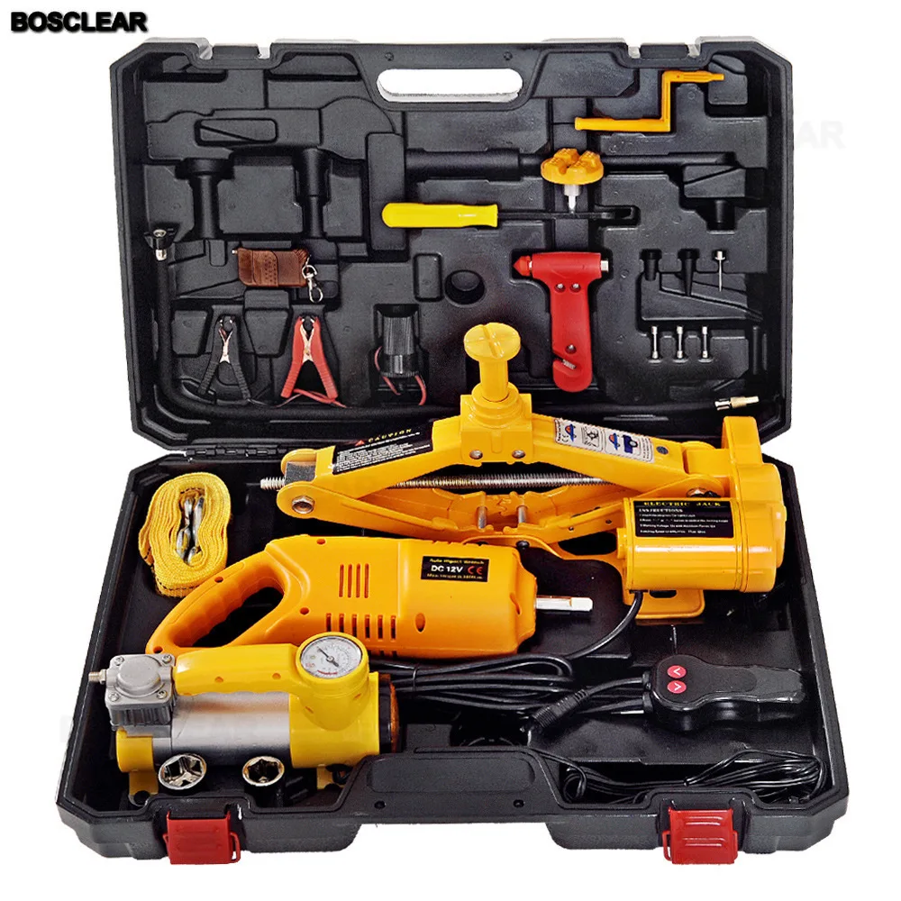 Car Jack Electric 12V 2T 35cm 3 in1 Hydraulic Floor Rolling Tire Inflator Pump LED Flashlight Safe Hammer Tools Box Professional
Car Jack Electric 12V 2T 35cm 3 in1 Hydraulic Floor Rolling Tire Inflator Pump LED Flashlight Safe Hammer Tools Box Professional