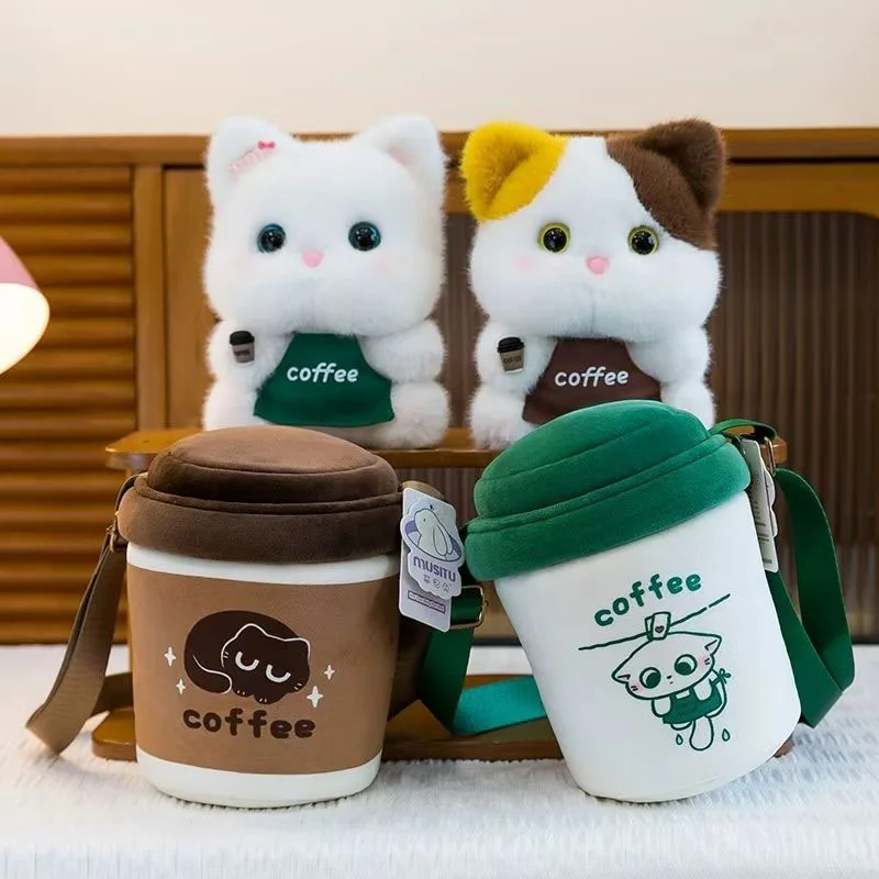 Cute Coffee Shop Cat Plush Toy with Apron and Coffee Cup Soft Fluffy Stuffed Kitten for Kid Adults Home Decoration Birthday Gift
Cute Coffee Shop Cat Plush Toy with Apron and Coffee Cup Soft Fluffy Stuffed Kitten for Kid Adults Home Decoration Birthday Gift