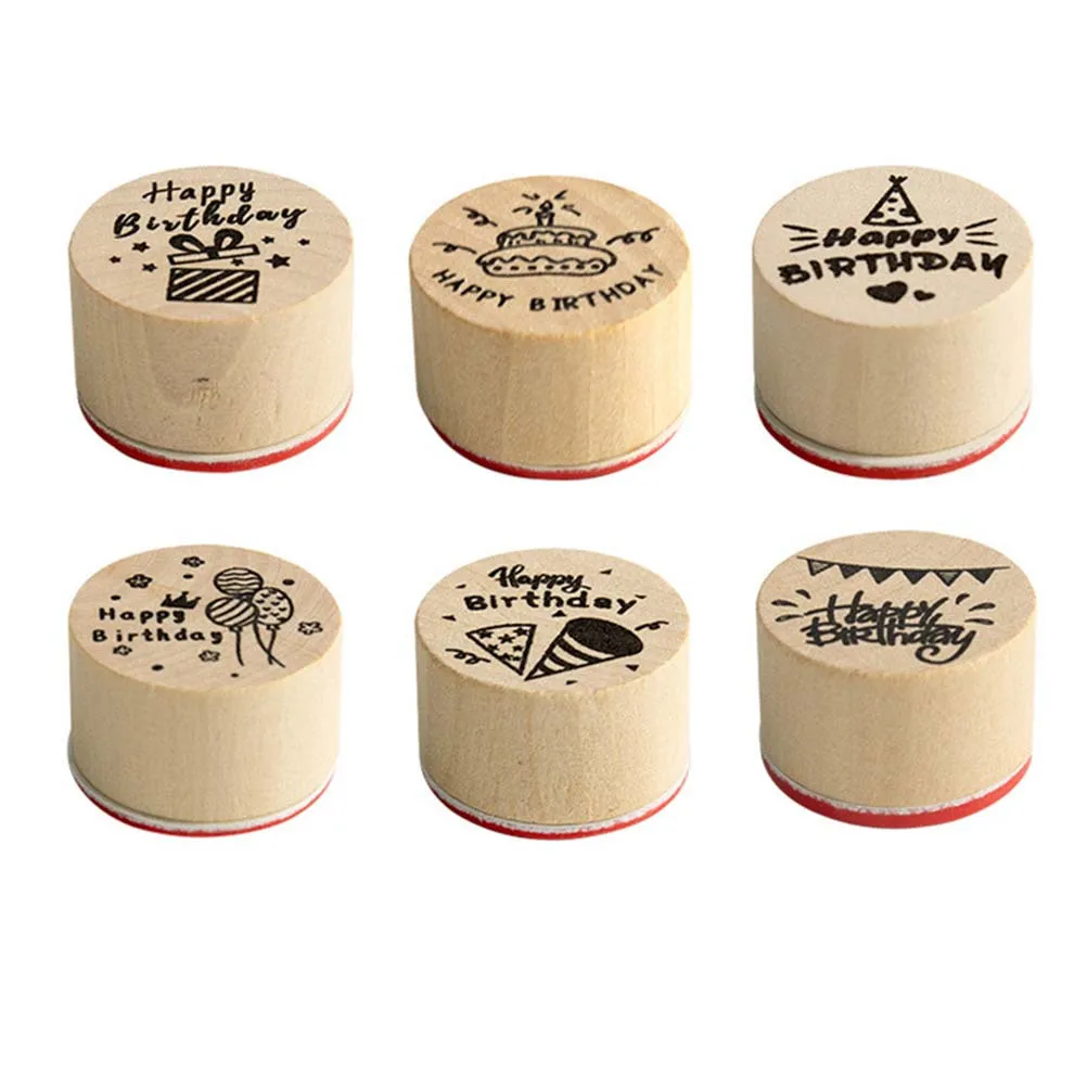 SEWACC 6pcs Seal Stamps for Scrapbook Wood Stamp Creative Birthday Card Decor Craft Making Tool
SEWACC 6pcs Seal Stamps for Scrapbook Wood Stamp Creative Birthday Card Decor Craft Making Tool
