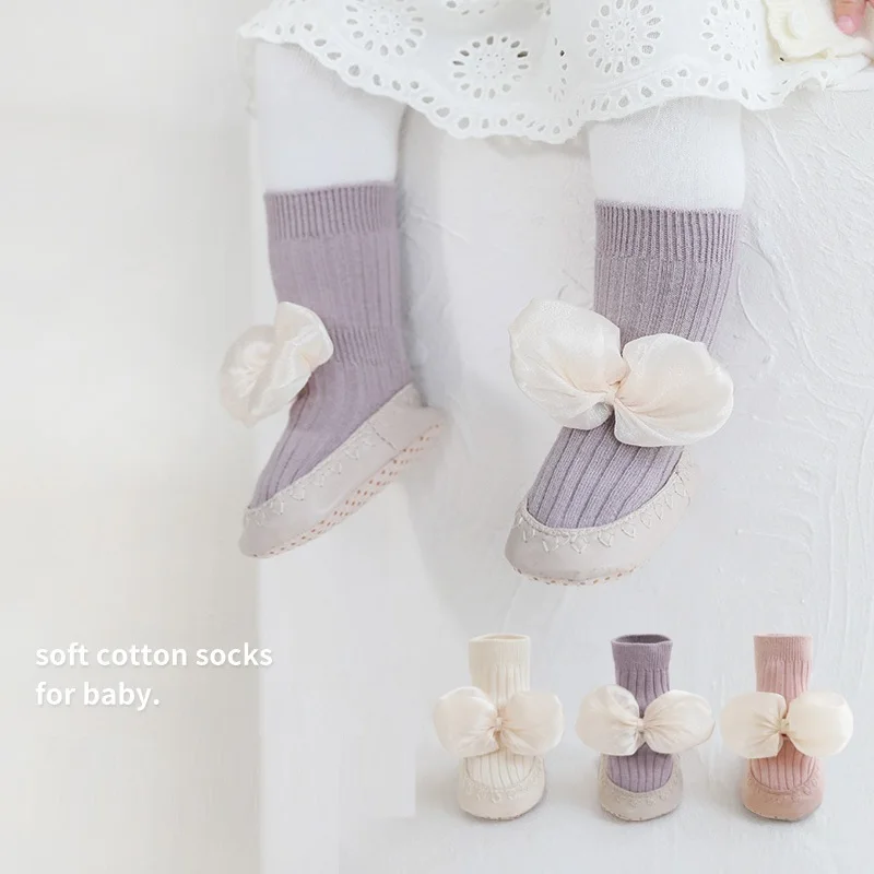 Autumn Winter Baby Girls Socks Newborn Baby Bowknot Socks Infant Baby Socks Anti Slip Soft Cotton Floor Sock Shoes
Autumn Winter Baby Girls Socks Newborn Baby Bowknot Socks Infant Baby Socks Anti Slip Soft Cotton Floor Sock Shoes