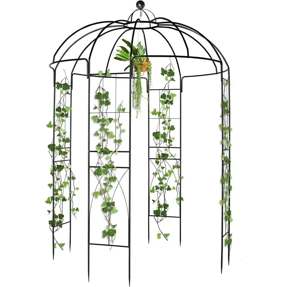 Прочная металлическая садовая арка-пергола с беседкой-клеткой для птиц, идеально подходит для поддержки растений, декора на открытом воздухе и свадебных торжеств.
Прочная металлическая садовая арка-пергола с беседкой-клеткой для птиц, идеально подходит для поддержки растений, декора на открытом воздухе и свадебных торжеств.