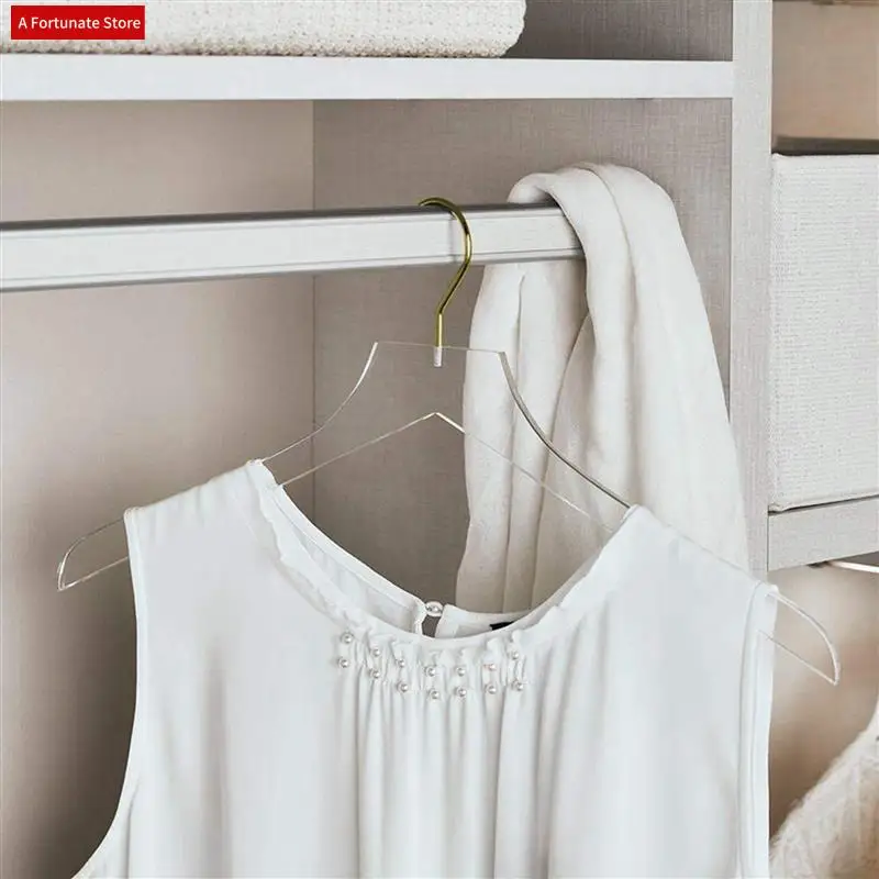 20 Pcs Clear Clothes Hangers With Gold Hook, Transparent Shirts Dress Coat Hanger With Notches For Lady Kids Small-A78G
20 Pcs Clear Clothes Hangers With Gold Hook, Transparent Shirts Dress Coat Hanger With Notches For Lady Kids Small-A78G