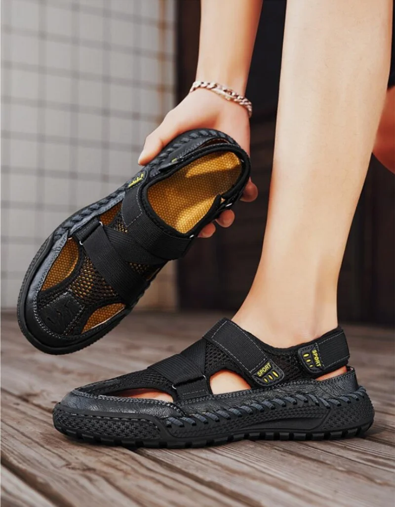 Men Sandals Comfortable Breathable Casual Shoes For Summer Office Outdoor Anti-Collision Large Size Hiking Shoes Slippers Men
Men Sandals Comfortable Breathable Casual Shoes For Summer Office Outdoor Anti-Collision Large Size Hiking Shoes Slippers Men