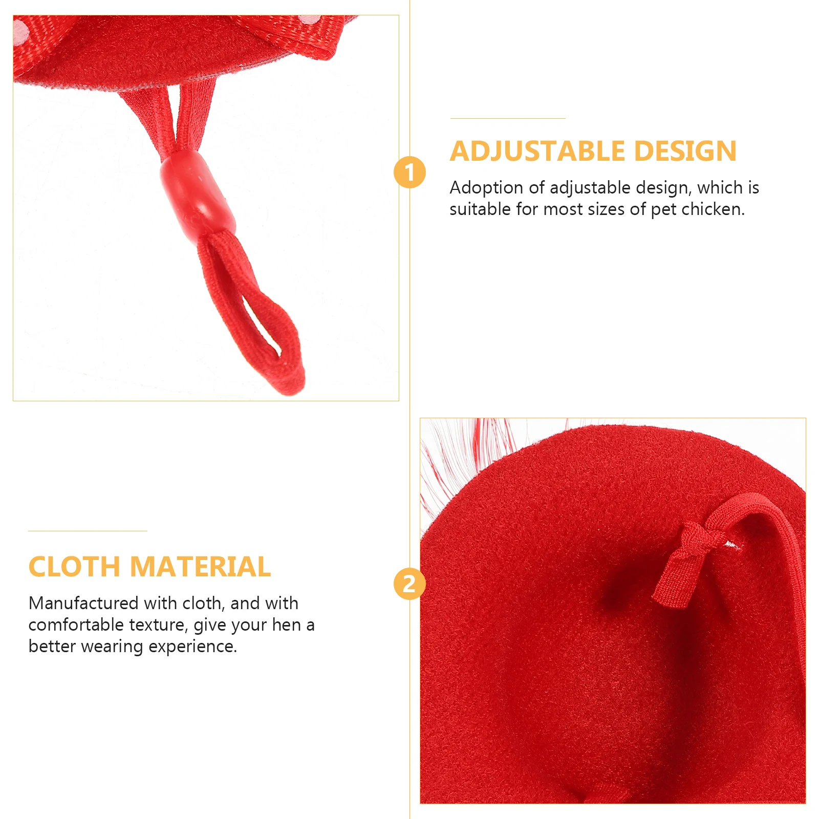 2Pcs Tiny Pet Mini Hats Adorable Cloth Chicken Hat for Hens Lizards Snakes Adjustable Soft Cap Decorative Hen Accessory
2Pcs Tiny Pet Mini Hats Adorable Cloth Chicken Hat for Hens Lizards Snakes Adjustable Soft Cap Decorative Hen Accessory