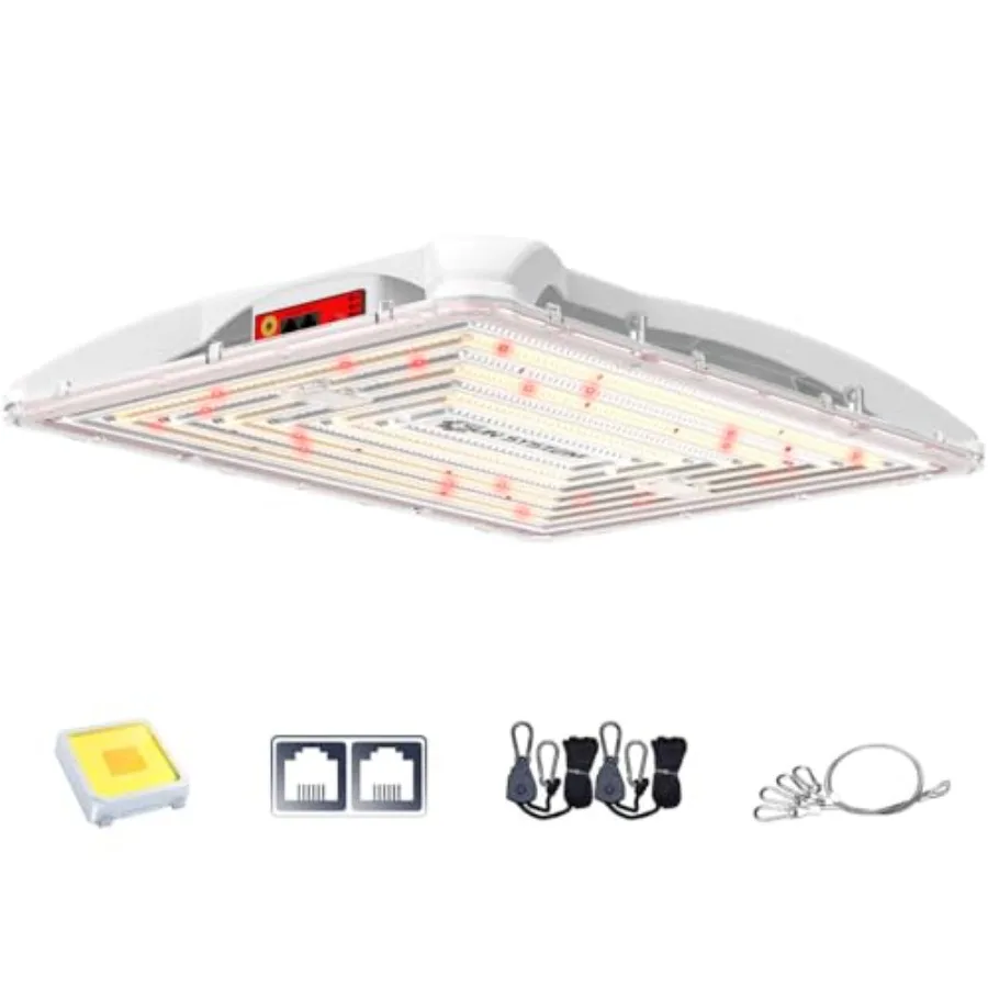 Светодиодный светильник для растений P2000 HelioGrow - 200 Вт, высокоэффективный, полный спектр, с регулировкой яркости, возможность последовательного подключения до 512 устройств
Светодиодный светильник для растений P2000 HelioGrow - 200 Вт, высокоэффективный, полный спектр, с регулировкой яркости, возможность последовательного подключения до 512 устройств