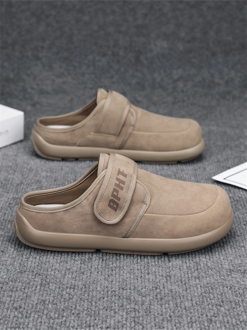 Men's Summer Outdoor Wear Anti-Slip Wear-Resistant Half Slippers round Toe Slip-On Rubber Outsole Comfortable Leisure Shoes
Men's Summer Outdoor Wear Anti-Slip Wear-Resistant Half Slippers round Toe Slip-On Rubber Outsole Comfortable Leisure Shoes