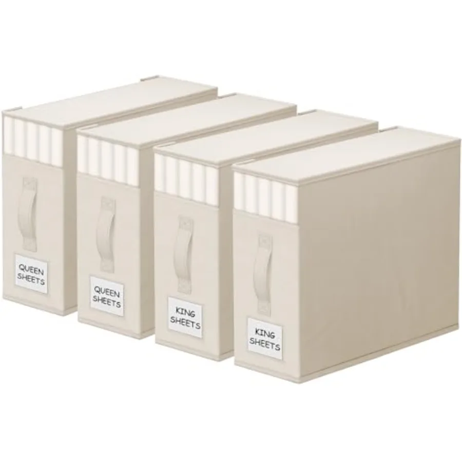Bed Sheet Closet Organizers and StorageSturdy Foldable Storage Containers with Window and Label Storage and Organization for Be
Bed Sheet Closet Organizers and StorageSturdy Foldable Storage Containers with Window and Label Storage and Organization for Be