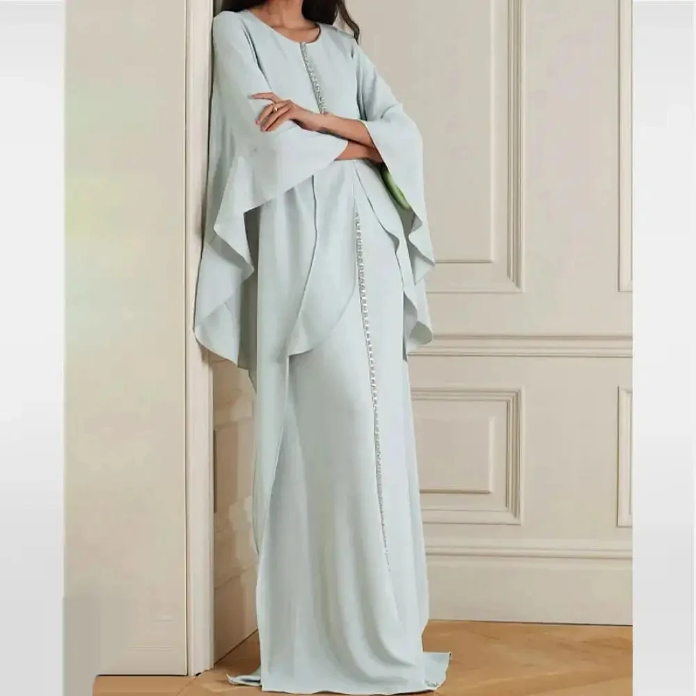 Scoggins O-Neck Prom Dress Shawl Sleeves With Floor Length Evening Dress Women Birthday Wedding Party Formal Gowns Arabia
Scoggins O-Neck Prom Dress Shawl Sleeves With Floor Length Evening Dress Women Birthday Wedding Party Formal Gowns Arabia