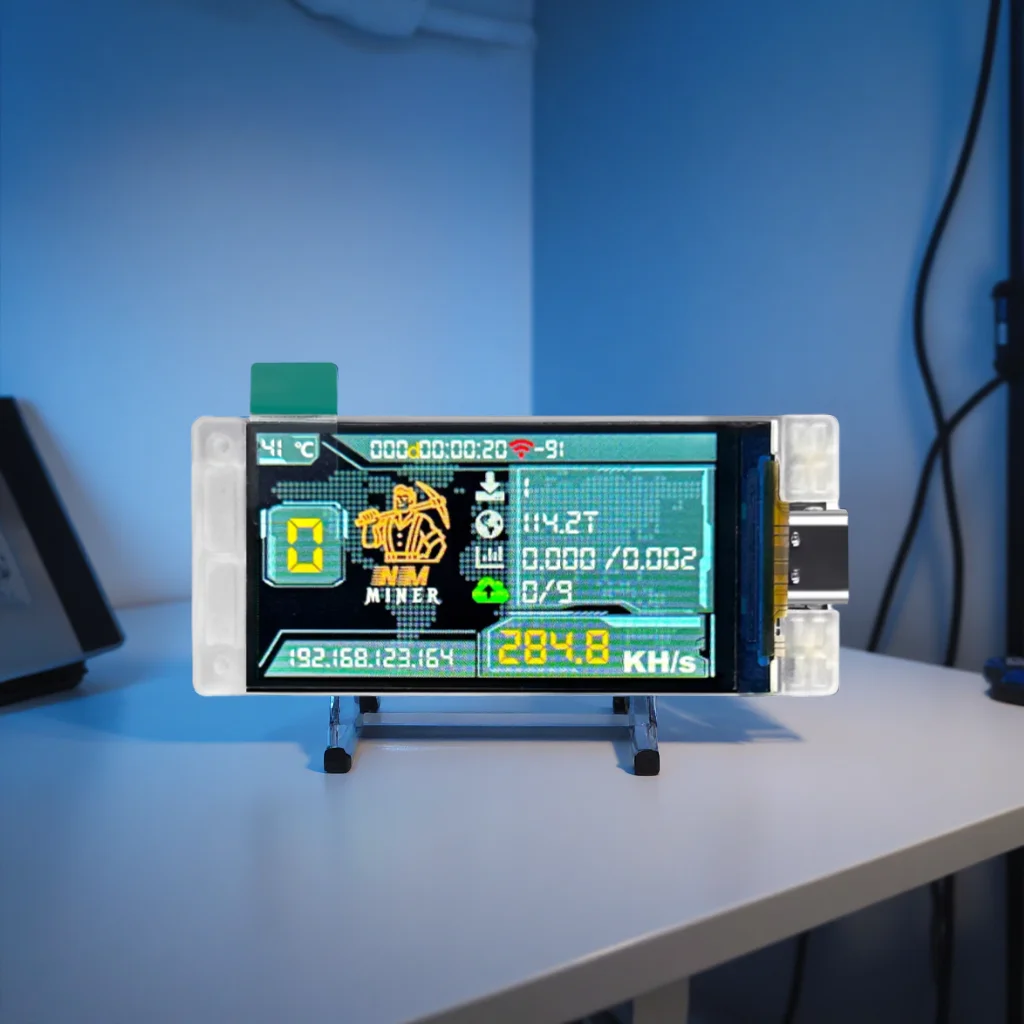 Miner for computer nerd bitcoin Crypto WiFi Connection T190 with Low Power 385KH/s ESP32 Consumption Solo Lottery Vision Master
Miner for computer nerd bitcoin Crypto WiFi Connection T190 with Low Power 385KH/s ESP32 Consumption Solo Lottery Vision Master