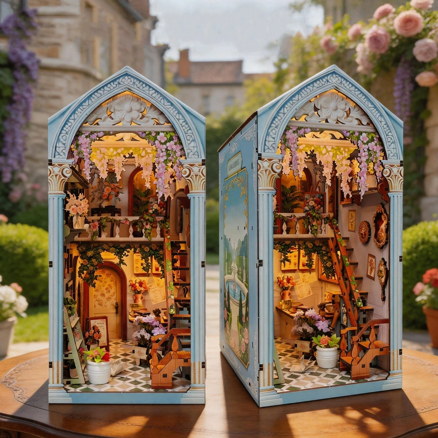 NEW DIY Book Nook Wooden Miniature Model Kits Woodland Flower Lane House Bookend 3D Puzzle for Friends Birthday Gifts
NEW DIY Book Nook Wooden Miniature Model Kits Woodland Flower Lane House Bookend 3D Puzzle for Friends Birthday Gifts