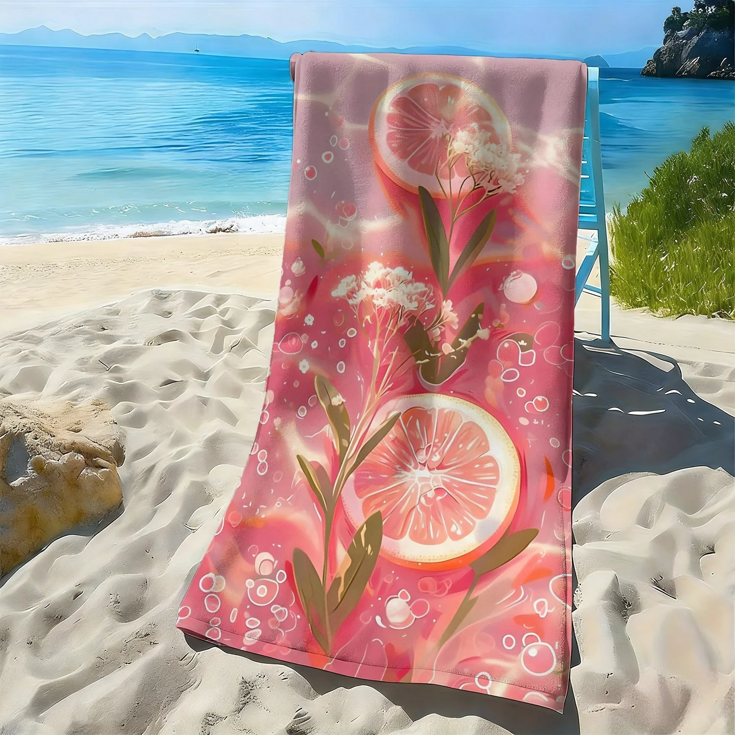 Fruit, flower and lemon pattern polyester microfiber beach towel is highly absorbent, suitable for swimming and beach outings
Fruit, flower and lemon pattern polyester microfiber beach towel is highly absorbent, suitable for swimming and beach outings
