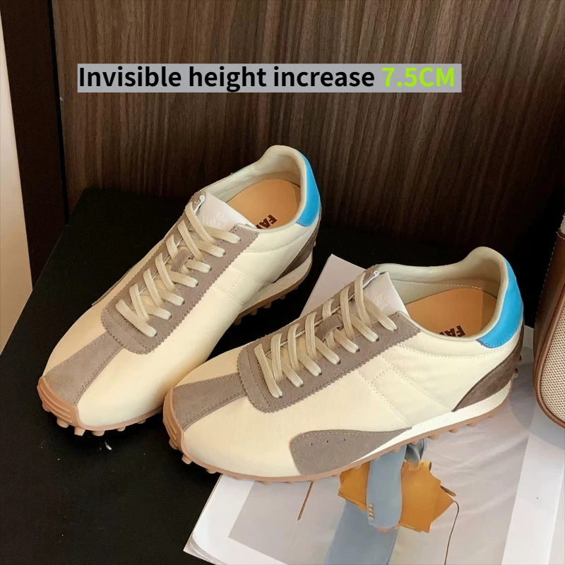 7.5cm Heightening German Trainers Breathable Comfortable Lace-up Casual Sports Shoes Versatile Women Sneakers Skate Shoes
7.5cm Heightening German Trainers Breathable Comfortable Lace-up Casual Sports Shoes Versatile Women Sneakers Skate Shoes