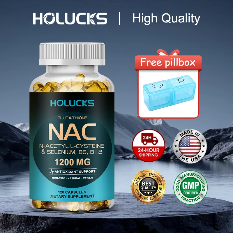 High Potency NAC Capsules, with Vitamin C, Support Mental Wellness, Respiratory & Natural Detoxification, Promotes Liver Detox
High Potency NAC Capsules, with Vitamin C, Support Mental Wellness, Respiratory & Natural Detoxification, Promotes Liver Detox