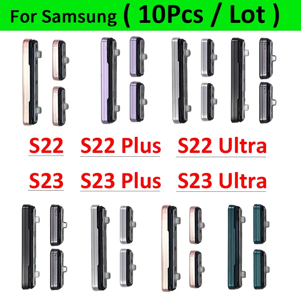 10 шт., для Samsung S22 S23 Plus Ultra 5G, кнопка питания + боковая кнопка громкости, запасные части
10 шт., для Samsung S22 S23 Plus Ultra 5G, кнопка питания + боковая кнопка громкости, запасные части