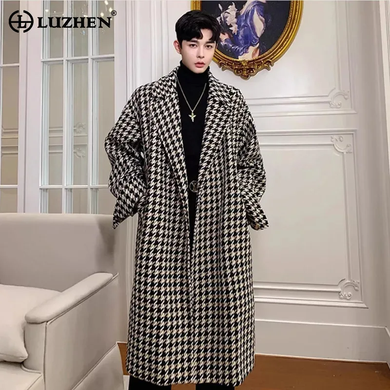 LUZHEN Luxury Elegant Gentleman Temperament Plaid Printed Windbreaker Coat Men's Belt Tie Up Waist Knee-length Trench New JY4401
LUZHEN Luxury Elegant Gentleman Temperament Plaid Printed Windbreaker Coat Men's Belt Tie Up Waist Knee-length Trench New JY4401