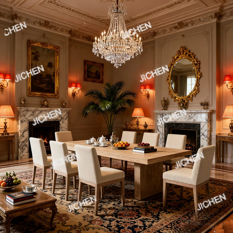 Home Dining Table and Chair Set, Luxury Hotel Dining Furniture Set, Comfortable Apartment Set, Villa Set
Home Dining Table and Chair Set, Luxury Hotel Dining Furniture Set, Comfortable Apartment Set, Villa Set