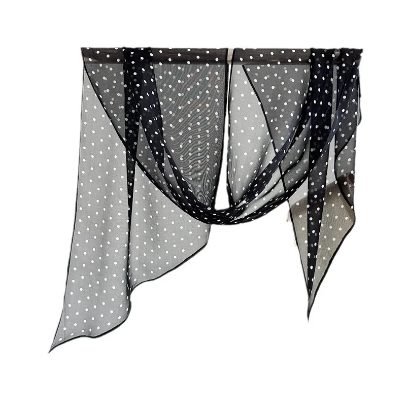 Silk polka dot diagonal scarf for women, stylish and versatile long scarf
Silk polka dot diagonal scarf for women, stylish and versatile long scarf