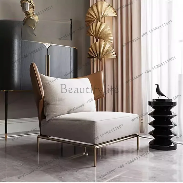 LJYLiving room hotel sofa leather chair, single high back Nordic leisure, lounge chair
LJYLiving room hotel sofa leather chair, single high back Nordic leisure, lounge chair
