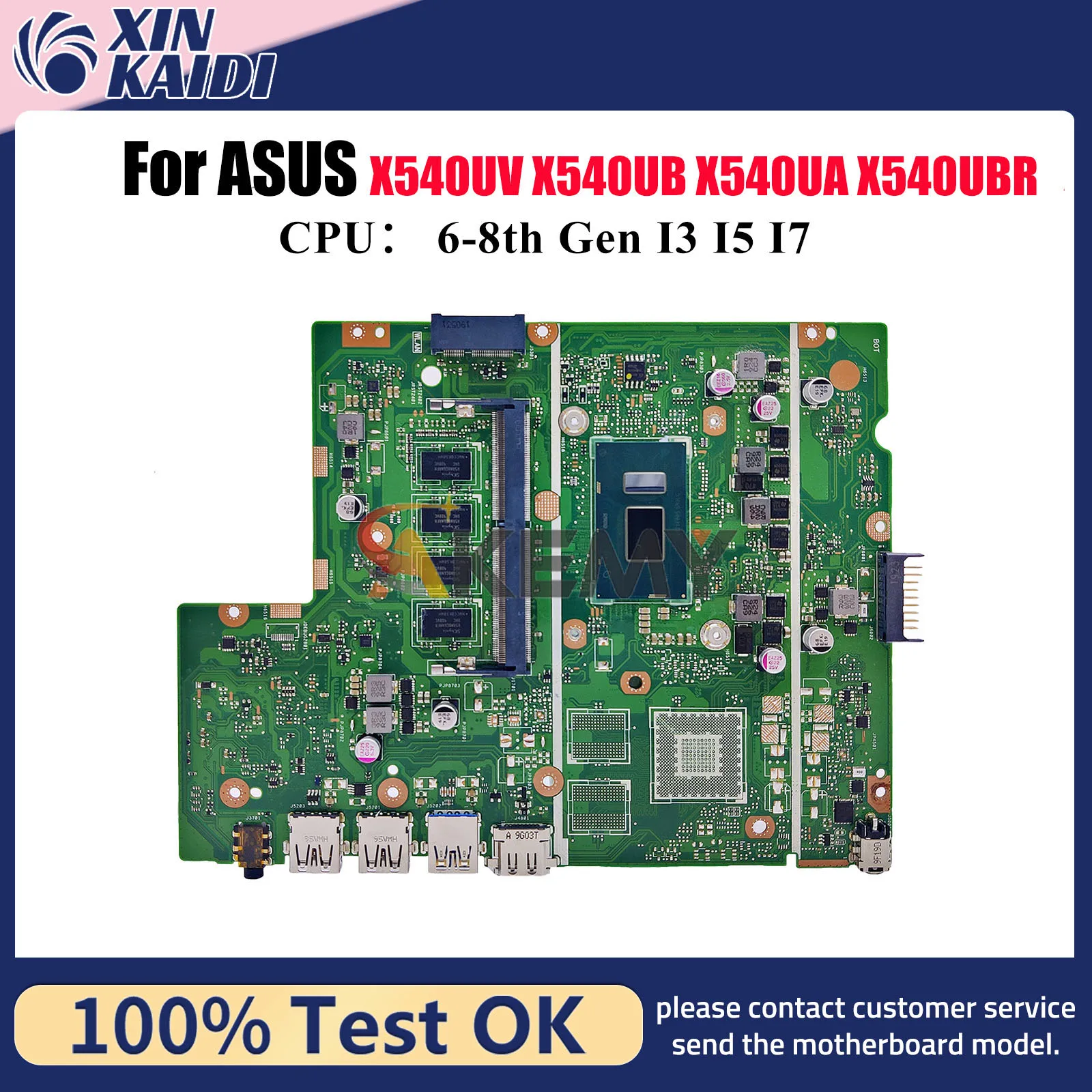 X540UA Laptop Motherboard For ASUS R540U X540UV X540UBR X500U F540U X540U P540U X540UAR A540U X540UB Mainboard With I3 I5 I7 CPU
X540UA Laptop Motherboard For ASUS R540U X540UV X540UBR X500U F540U X540U P540U X540UAR A540U X540UB Mainboard With I3 I5 I7 CPU