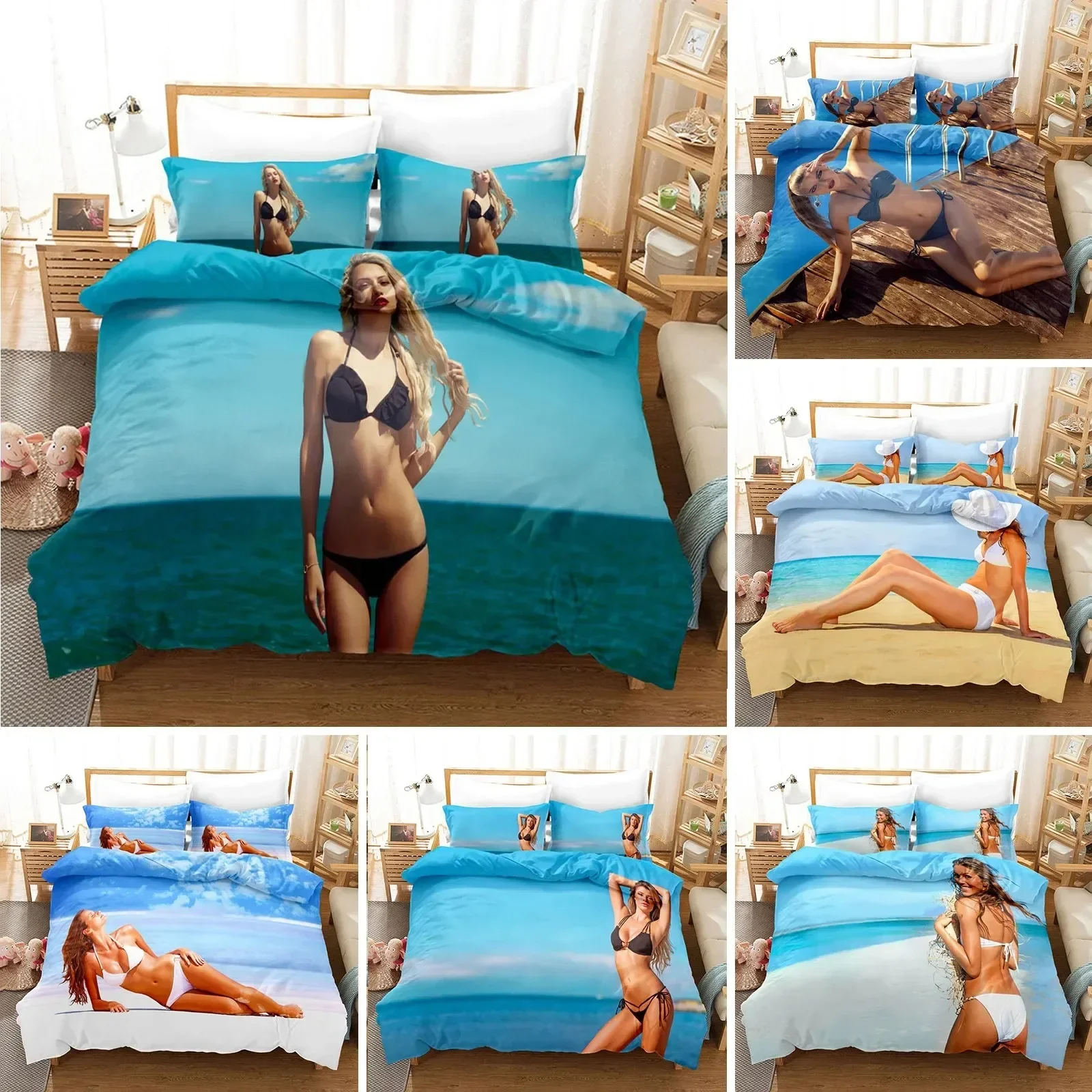 Bikini Beauty Bedding Set Scenery Bed Linen Quilt Duvet Cover Sets Home Decor Twin Single Queen King Size Fashion Gift Beach
Bikini Beauty Bedding Set Scenery Bed Linen Quilt Duvet Cover Sets Home Decor Twin Single Queen King Size Fashion Gift Beach