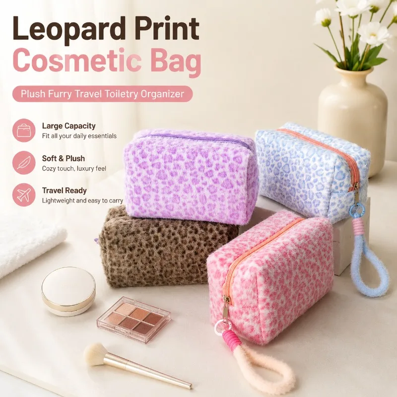 Leopard Print Cosmetic Bag Large Capacity Portable Toiletry Storage Pouch Luxury Plush Travel Wash Organizer Ladies Beauty
Leopard Print Cosmetic Bag Large Capacity Portable Toiletry Storage Pouch Luxury Plush Travel Wash Organizer Ladies Beauty