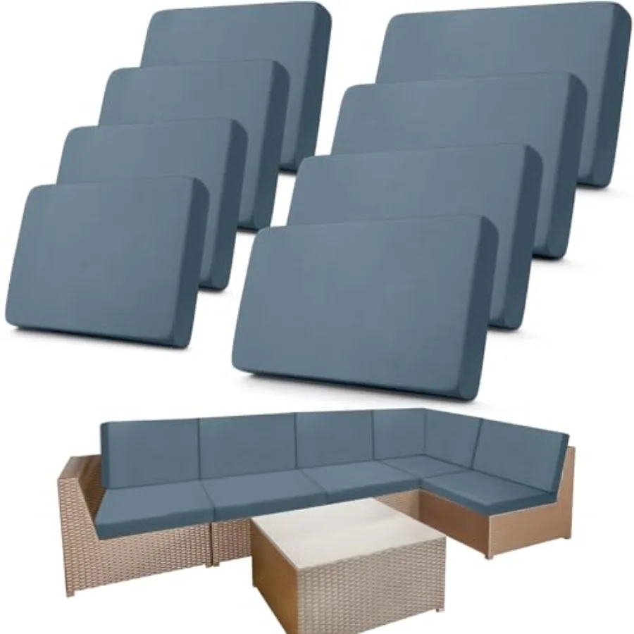 8 Pcs Stretch Patio Outdoor Cushion Covers Replacement for 4 Backrests and 4 Patio Cushions Covers Waterproof Couch Sofa Slipco
8 Pcs Stretch Patio Outdoor Cushion Covers Replacement for 4 Backrests and 4 Patio Cushions Covers Waterproof Couch Sofa Slipco