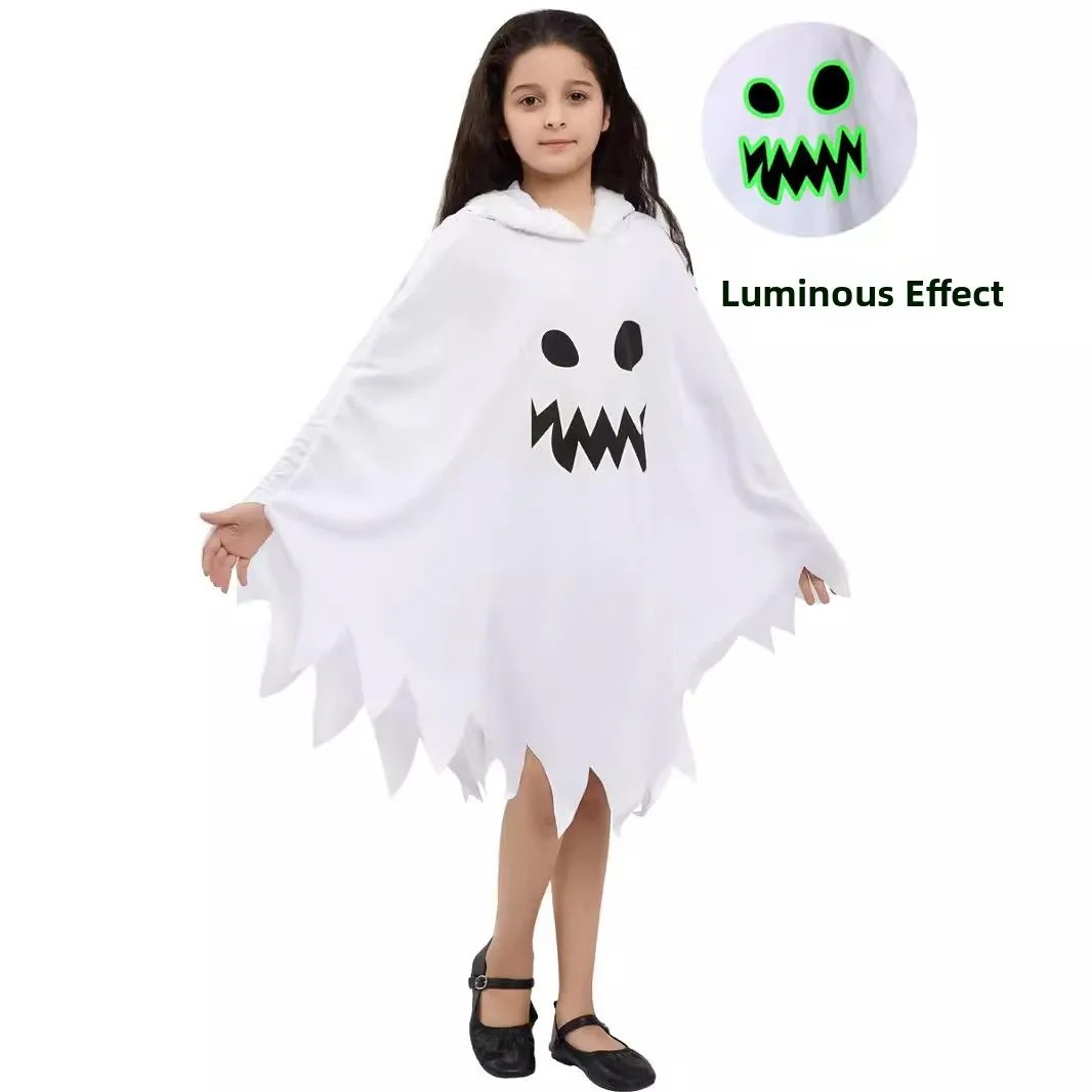 Children's Halloween Costume White Glowing Ghost Face Shawl Performance Outfit Stage Costume Polyester Fiber 100%
Children's Halloween Costume White Glowing Ghost Face Shawl Performance Outfit Stage Costume Polyester Fiber 100%