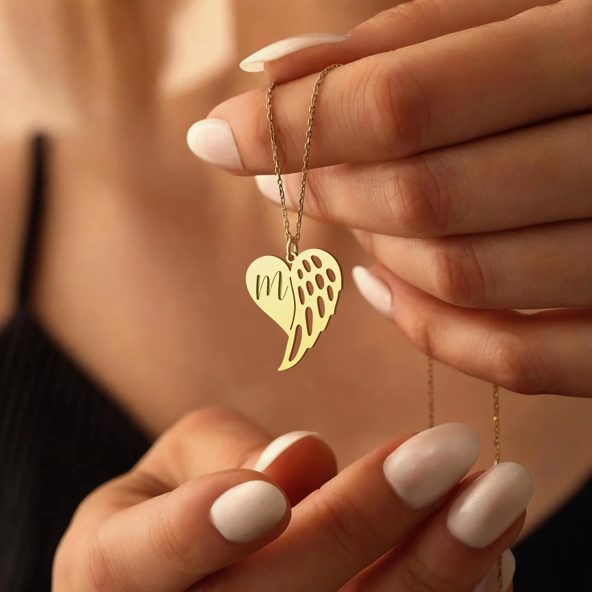 Angel Wing Heart Necklace Custom Initial Memorial Jewelry Personalized Sympathy Gift for Loss of Loved One Gift for Her or Him
Angel Wing Heart Necklace Custom Initial Memorial Jewelry Personalized Sympathy Gift for Loss of Loved One Gift for Her or Him