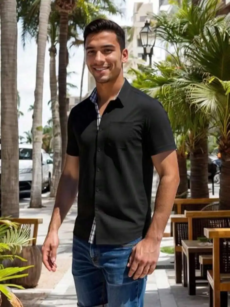 Mens Short Sleeve Button Down Casual Shirt Summer Beach Vacation
Mens Short Sleeve Button Down Casual Shirt Summer Beach Vacation