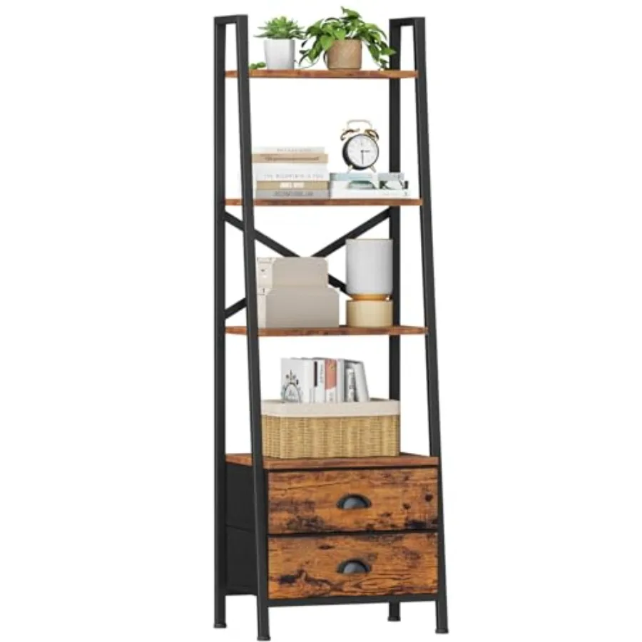 Ladder ShelfSmall Bookshelf with 2 Drawers Vertical Bookcase Storage Rack Organizer Rustic Bookshelves for Living Room Bedroom
Ladder ShelfSmall Bookshelf with 2 Drawers Vertical Bookcase Storage Rack Organizer Rustic Bookshelves for Living Room Bedroom
