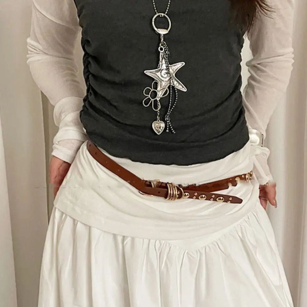 Vintage New Design Rivet Waist Belt Pu Leather Gothic Y2k Thin Belt American Style Metal Buckle Women's Jeans Belt Streetwear
Vintage New Design Rivet Waist Belt Pu Leather Gothic Y2k Thin Belt American Style Metal Buckle Women's Jeans Belt Streetwear