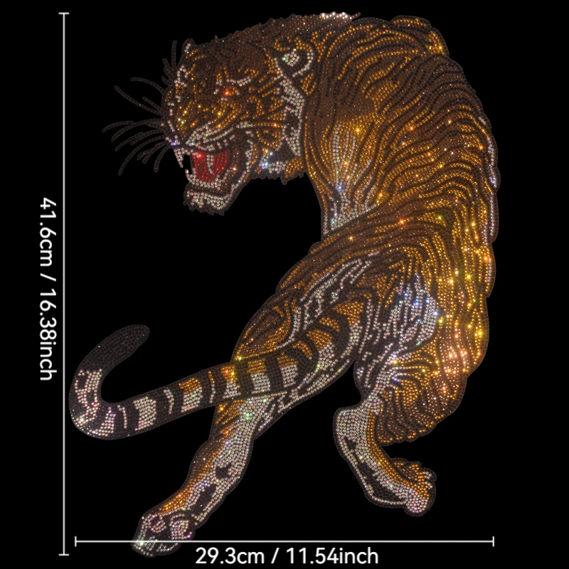 The high-quality and fashionable rhinestone tiger pattern is ironed on sweaters, coats and large patches of clothing accessories
The high-quality and fashionable rhinestone tiger pattern is ironed on sweaters, coats and large patches of clothing accessories