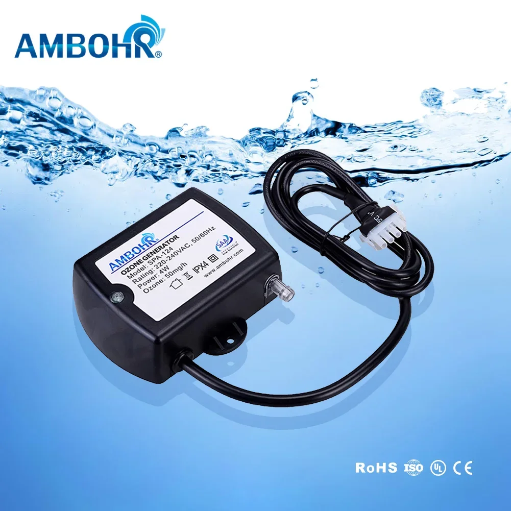 AMBOHR SPA-124 220 В 120 В 50/60 Гц 100 мг/ч портативный генератор озона для воды и холодного погружения
AMBOHR SPA-124 220 В 120 В 50/60 Гц 100 мг/ч портативный генератор озона для воды и холодного погружения