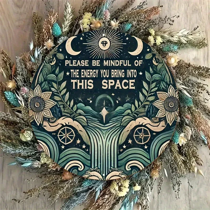 Vintage Tin Art,Mindful Energy Space Metal Sign - Vintage Floral and Moon Design Wall Art
Vintage Tin Art,Mindful Energy Space Metal Sign - Vintage Floral and Moon Design Wall Art
