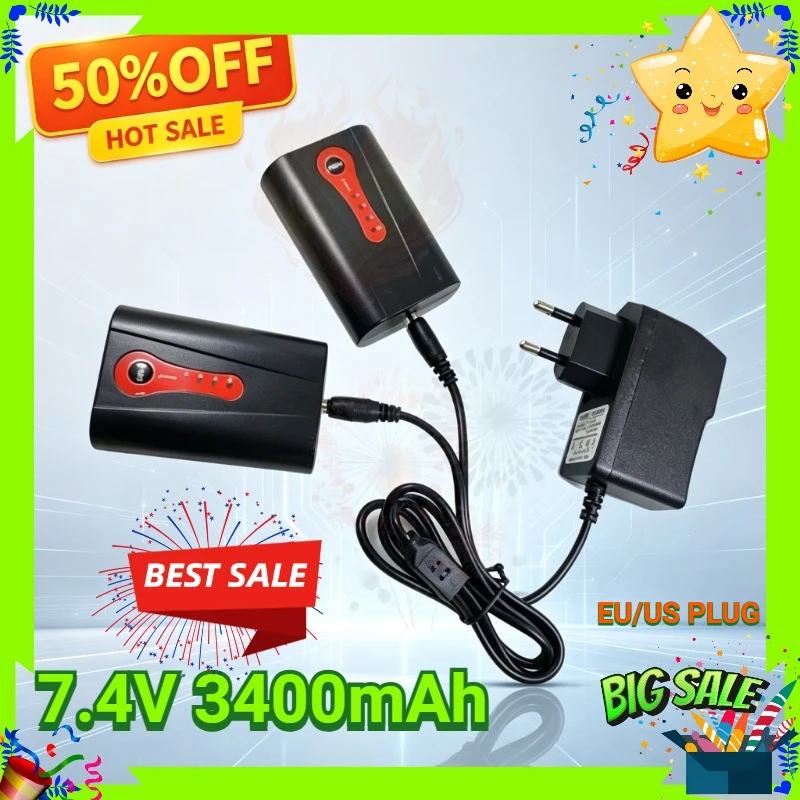 3400mAh 7.4V 8.4V Rechargeable Heated Clothing Lithium Battery for Heated Gloves Shoulder Straps US EU Charger DC3.5 Dual Plug
3400mAh 7.4V 8.4V Rechargeable Heated Clothing Lithium Battery for Heated Gloves Shoulder Straps US EU Charger DC3.5 Dual Plug