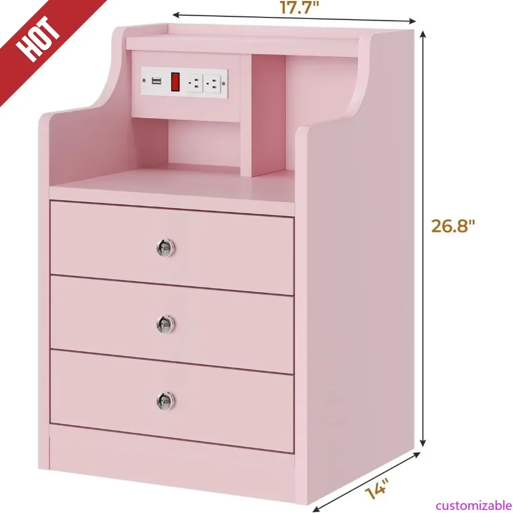 Customizable Nightstand With Charging Station,Pink Night Stand With Hutch,Bedside Table With Drawers,Bed Side Table With Storage
Customizable Nightstand With Charging Station,Pink Night Stand With Hutch,Bedside Table With Drawers,Bed Side Table With Storage