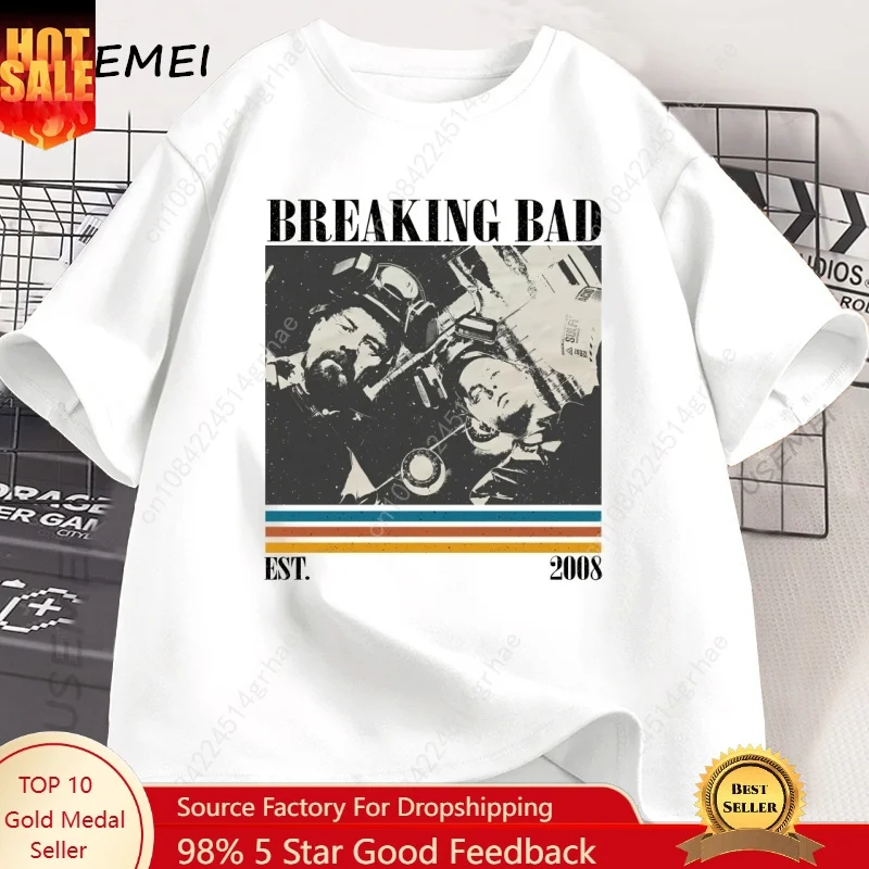 Breaking Bad T Shirt Casual Short Sleeve Vintage T-Shirt Fashion Tshirt Cotton Loose Oversized Short Sleeve T-shirts Clothes
Breaking Bad T Shirt Casual Short Sleeve Vintage T-Shirt Fashion Tshirt Cotton Loose Oversized Short Sleeve T-shirts Clothes