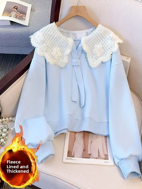 Girls Student Thickened Fleece Hooded Doll Collar Sweatshirt Women's Loose Small Size Autumn Winter New Style Short Thickened...
Girls Student Thickened Fleece Hooded Doll Collar Sweatshirt Women's Loose Small Size Autumn Winter New Style Short Thickened...