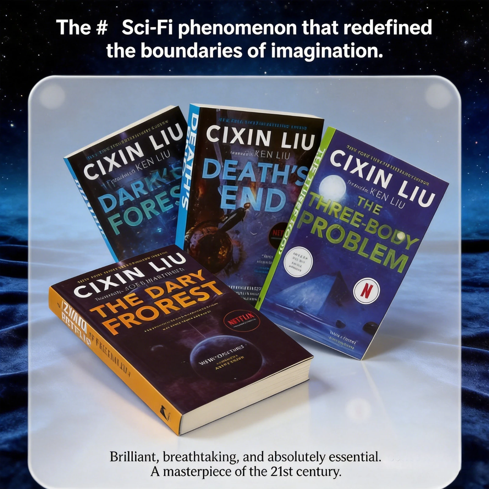 Cixin Liu The Three-Body Problem 3 Books Set The Dark Forest Death's End Sci-Fi Novels
Cixin Liu The Three-Body Problem 3 Books Set The Dark Forest Death's End Sci-Fi Novels