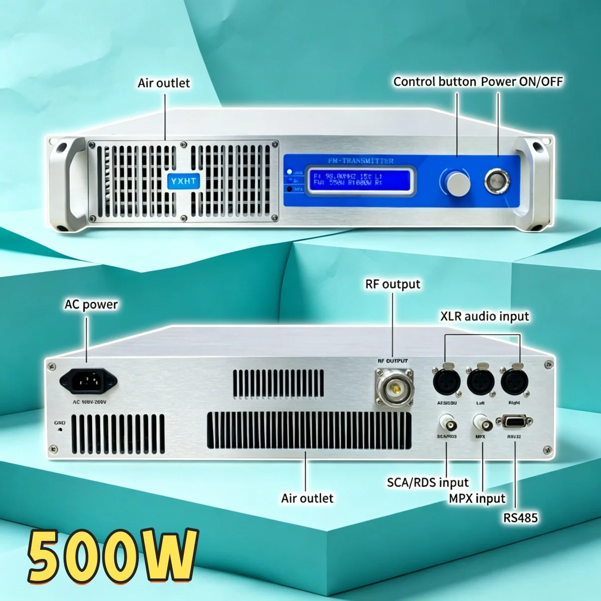 TG- Broadcast Studio YXHT-1, 500W FM Transmitter Professional Radio Station Transmit Gear
TG- Broadcast Studio YXHT-1, 500W FM Transmitter Professional Radio Station Transmit Gear
