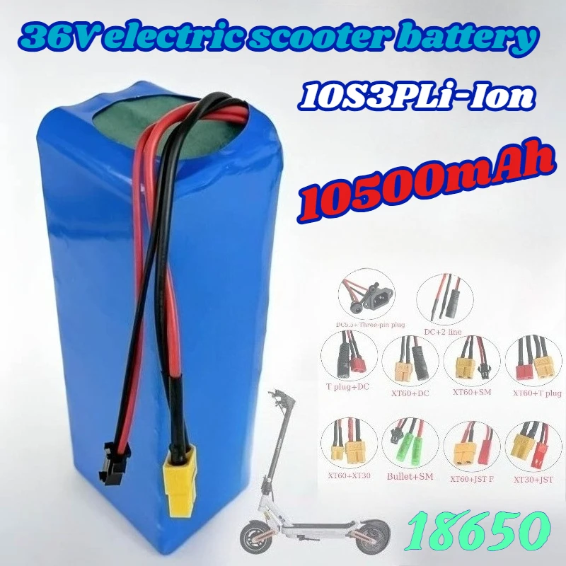 36V 10500mAh10S3P 18650 Rechargeable Li-ion Battery Bicycle Electric Scooter Vehicle Battery with BMS
36V 10500mAh10S3P 18650 Rechargeable Li-ion Battery Bicycle Electric Scooter Vehicle Battery with BMS