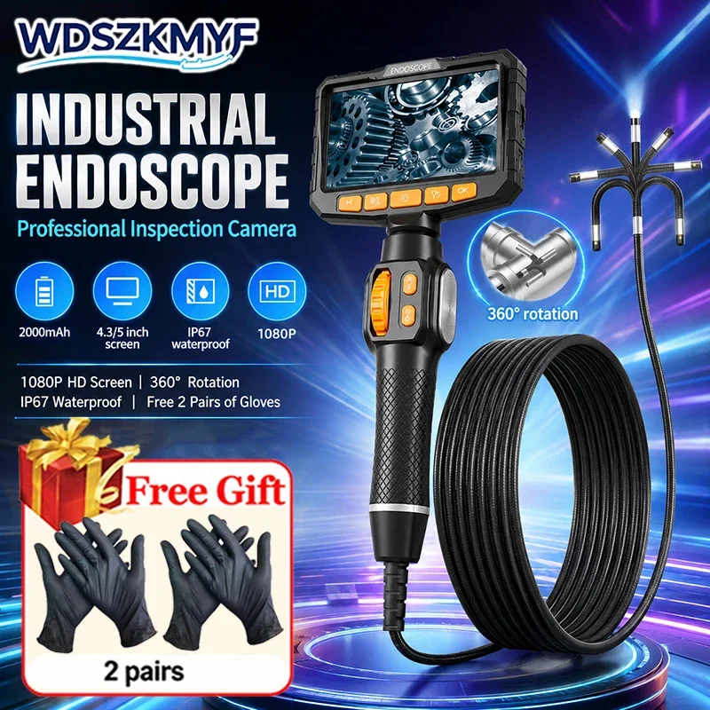 4.3/5-inch IPS Screen 360 Articulating Borescope 6.0mm Camera HD 1080P with LED Illumination for Automotive Repair ,Plumbing Ins
4.3/5-inch IPS Screen 360 Articulating Borescope 6.0mm Camera HD 1080P with LED Illumination for Automotive Repair ,Plumbing Ins