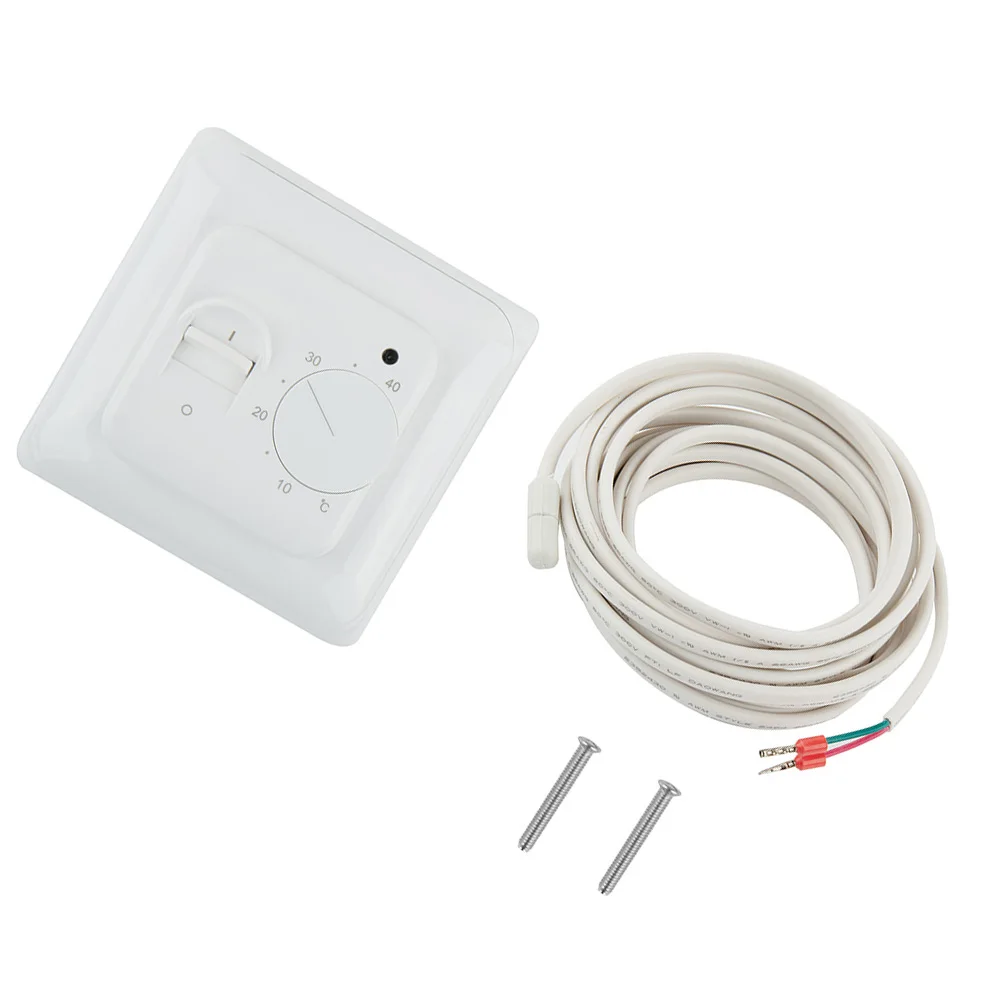 Sensor Cable Thermostat Thermostat UnderFloor White Color Control Switch Home Heating System Heating Thermostat
Sensor Cable Thermostat Thermostat UnderFloor White Color Control Switch Home Heating System Heating Thermostat
