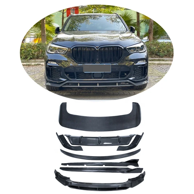 X5 black carbon fiber body kit automobile bumper front lip diffuser side skirt spoiler grill for BMW X5 G05 2019+
X5 black carbon fiber body kit automobile bumper front lip diffuser side skirt spoiler grill for BMW X5 G05 2019+
