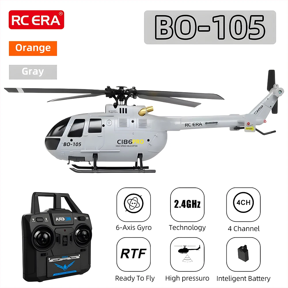 RC ERA BO-105 Helicopter 1:48 4CH 15min Flight C186 Optical Flow Positioning RC Aircraft
RC ERA BO-105 Helicopter 1:48 4CH 15min Flight C186 Optical Flow Positioning RC Aircraft