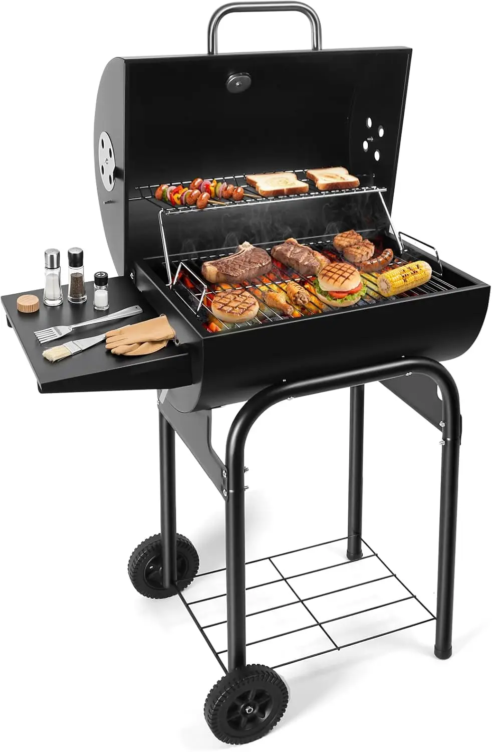 Barrel Barbecue Charcoal Grill: Premium Spacious Outdoor BBQ Grill with Side Table - Ideal for Patio Cooking Backyard Grilling
Barrel Barbecue Charcoal Grill: Premium Spacious Outdoor BBQ Grill with Side Table - Ideal for Patio Cooking Backyard Grilling